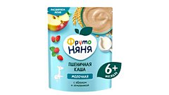 Fruto Nyanya Uşaqlar üçün Südlü Alma və Çiyələk ilə Buğda Sıyığı 6ay+ (200qr)