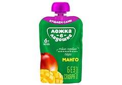 Ложка в Ладошке Uşaqlar üçün Manqo Püresi 6+ (90q)