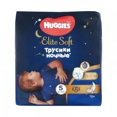 Huggies Elite Soft Overnites 5 ədəd uşaq bezi  tuman (12-17kq) 17 ədəd