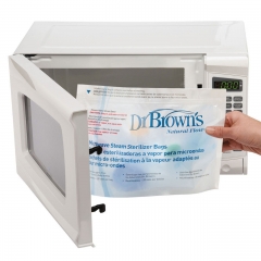Dr. Browns Mikrodalğalı Buxar Sterilizasiyası üçün Təbii Akış Çantaları 5pcs.