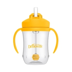 Dr.Brown's Straw cup Su Butulkas,270ml 6ay Sarı