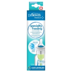 Dr. Brown's Options+ Anti-kolik Şüşə | Xüsusi Qidalanma Sistemi 120 ml,0ay+(Dovşan Dodaq Körpələr üçün)