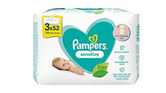 Pampers Sensitive Uşaqlar üçün Nəm Salfetlər 3×52 Əd