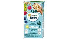 ФрутоНяНя Müxtəlif Giləmeyvə ilə Hazır Südlü Yulaf Qatığı, 6 ay+ (200ml)