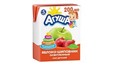 Aquşa Uşaqlar üçün Almalı və İtburnulu Meyvə Suyu 5ay+ (200 ml)