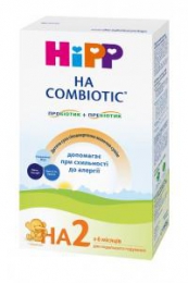 Uşaqlarda quru hipoalerjenik süd qarışığı HiPP HA Combiotic 2 350 q