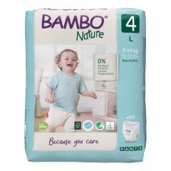 Bambo Nature 4 uşaq bezi (7-14 kq), 20 ədəd.