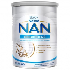 NAN® Безлактозный Сухая безлактозная смесь для детей с рождения, 400гр