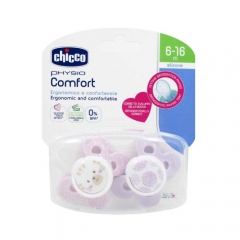 SOOTHER . COMFORT GIRL SIL 6-16M 2PC C