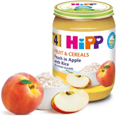 HIPP FRUIT CEREALS PEACH IN APPLE WITH RICE