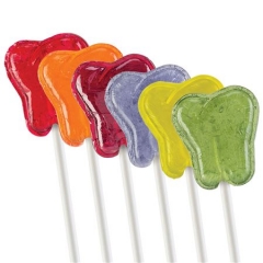 CLASSIC FRUITS TOOTH SHAPED LOLLIPOPS 2