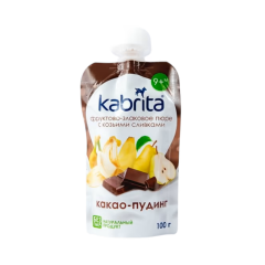 Kabrita Meyvə Püresi Taxıl və Keçi Kremi Əsasında Kakao Pudinqi 100qr