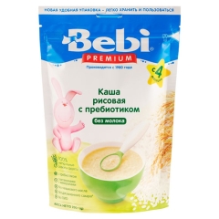 Bebi Premium Uşaqlar üçün Prebiyotikli Südsüz Düyü Sıyığı, 4ay+ (200qr)