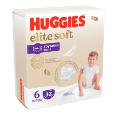 Huggies Elite Soft Mega 6 Uşaqlar üçün Tuman 15-25kq 32əd