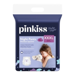 Pinkiss Körpə Gecə Bezi-Şalvar XXXL/17 kq-dan başlayaraq/16 ədəd