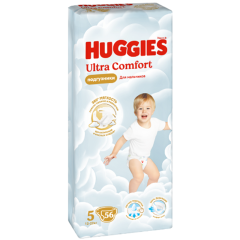 Huggies Ultra Comfort 5 Mega Oğlan Uşaqları üçün Bez 12-22kq 56əd