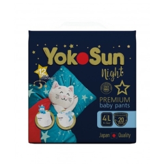 YokoSun Premium Gecə üçün Tuman Bez L ,(9-14 kq) 20 ədəd