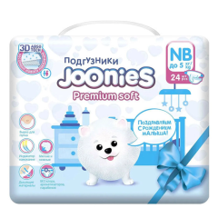Joonies Premium soft NB Bez (0-5 kq) 24 ədəd