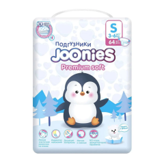 Joonies Premium Soft Bez S (3-6 kq) 64 ədəd