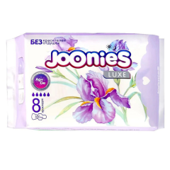 Qadın Gigiyenik Gecə Bezləri Joonies Luxe, 8 ədəd