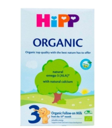 Hipp 3 Orqanik Körpələrin Qidalanması üçün Orqanik Süd Qarışığı 10 ay+ (300 qr)