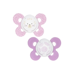 SOOTHER . COMFORT GIRL SIL 6-16M 2PC C