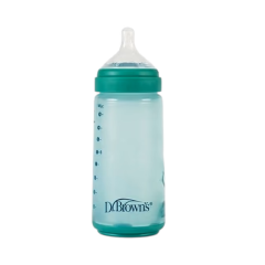 Dr. Brown's Geniş Boğazlı Silikon Antikolik  Butulka 3ay+ , Yaşıl , 270ml