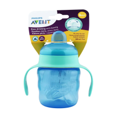 Philips Avent Natural Yumşaq Başlıqlı və Tutacaqlı Fincan Mavi 6+ ay, 200ml