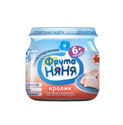 FrutoNyanya Uşaqlar Üçün Dovşan Ətindən Püre 6+ (80q)