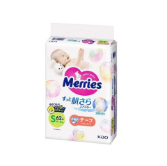 Детские Подгузники Merries S 4-8кг 62шт
