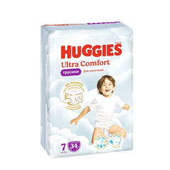 Huggies Ultra Comfort Oğlanlar üçün Tuman Bez № 7, 34ədəd