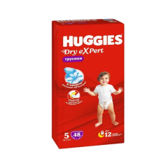 Huggies Dry Expert Mega 5 ,Birdəfəlik Uşaq Tuman-Bezi (12-17 kq), 48 ədəd)