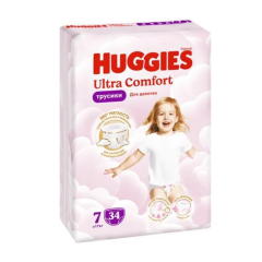 Huggies Ultra Comfort Qızlar üçün Tuman Bez № 7 34ədəd