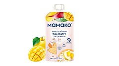 Mamako Uşaqlar üçün Keçi Südü Əsaslı Kəsmik ,Manqo və Alma Püresi 6 ay + (120q)